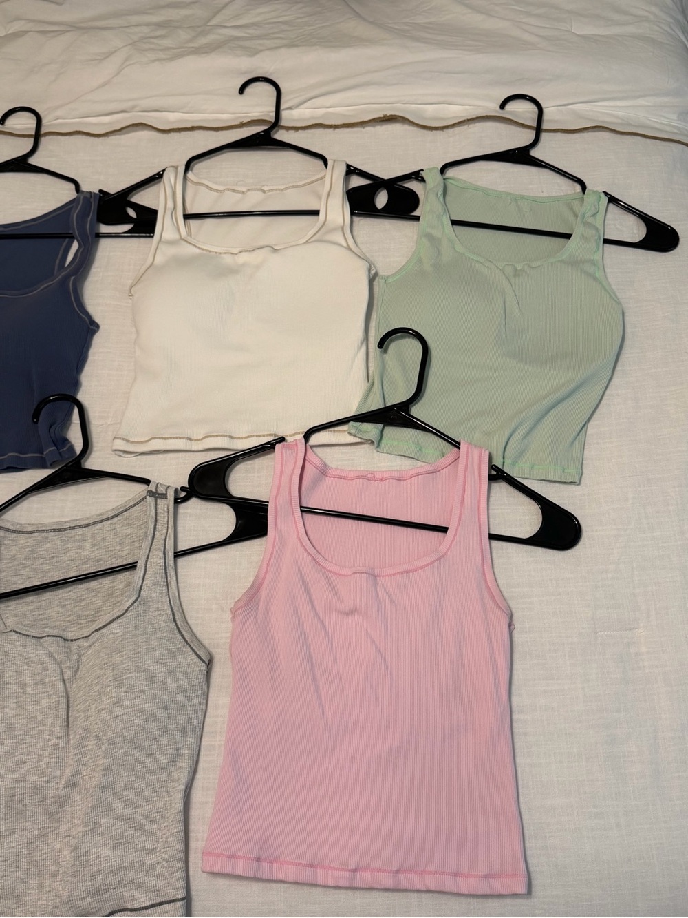 Women’s Ribbed Tank Top - Pastel Mix - Picture 4 of 5